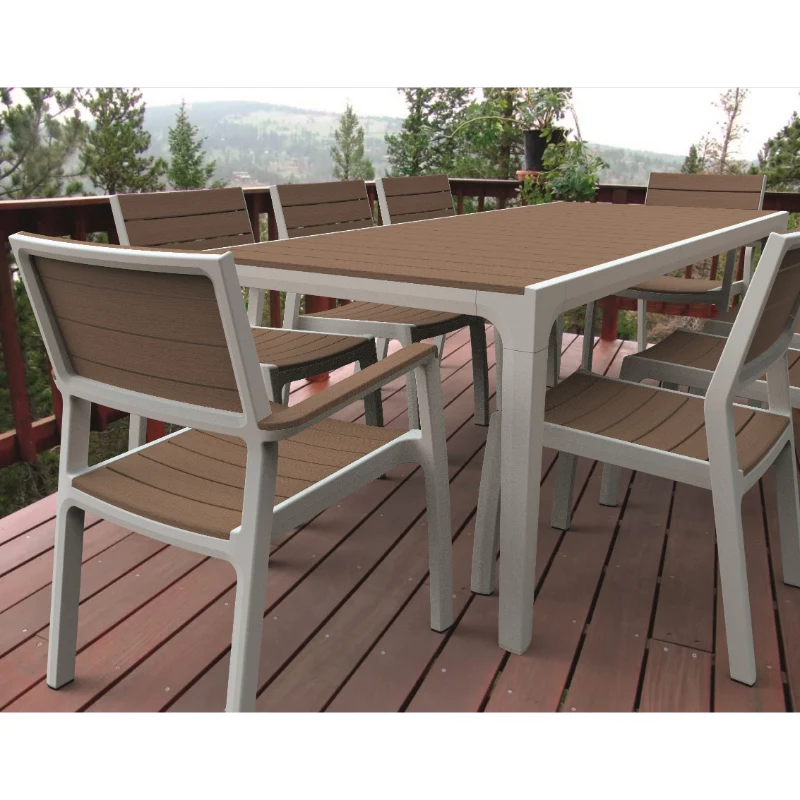 Keter Harmony Tavolino da giardino bianco/beige 29201231587