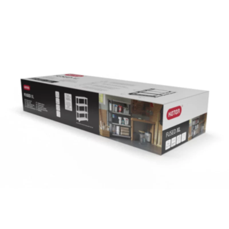 KETER scaffale 4 ripiani Fused 122,1x45,7x152,4cm nero
