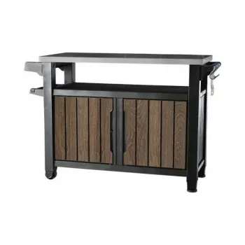 KETER tavolo da grill Deco Unity XL 207L tonalità noce