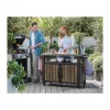 KETER tavolo da grill Deco Unity XL 207L tonalità noce
