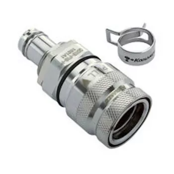 Koolance QDT3 Viton raccordo rapido, femmina, passaparete pannello - 10 mm ID (3/8 pollici)