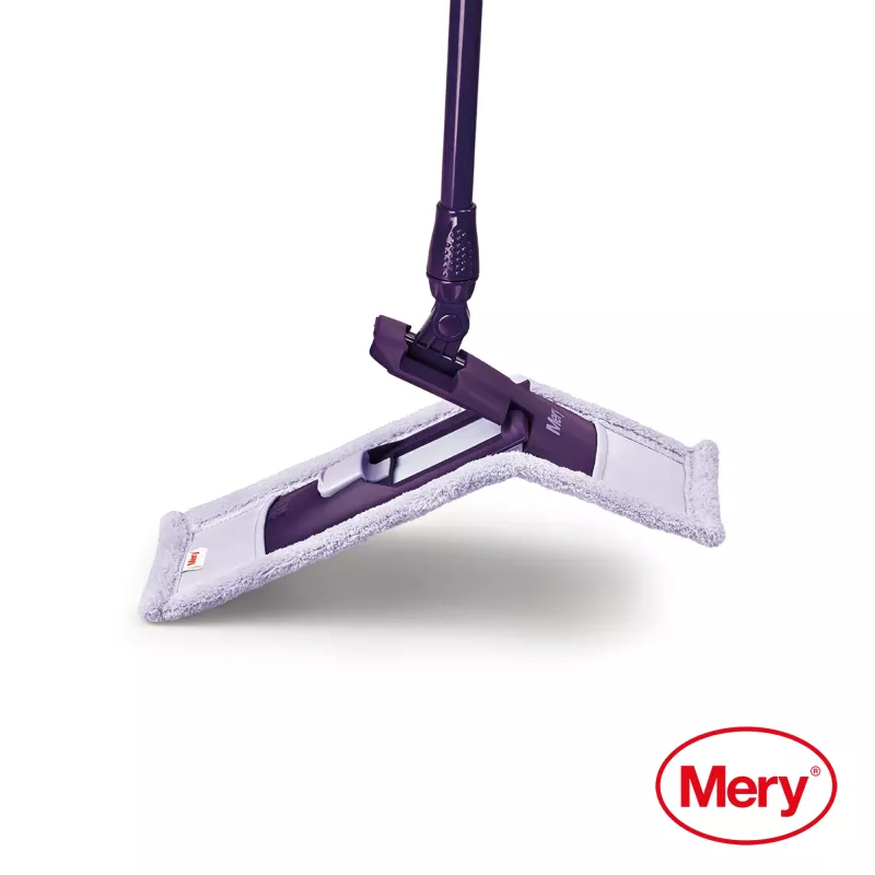 MERY mocio in microfibra 45 cm con manico in metallo 140 cm