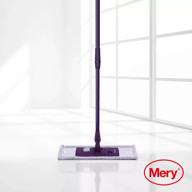 MERY mocio in microfibra 45 cm con manico in metallo 140 cm