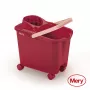 MERY secchio 14L con ruote a incastro rosso