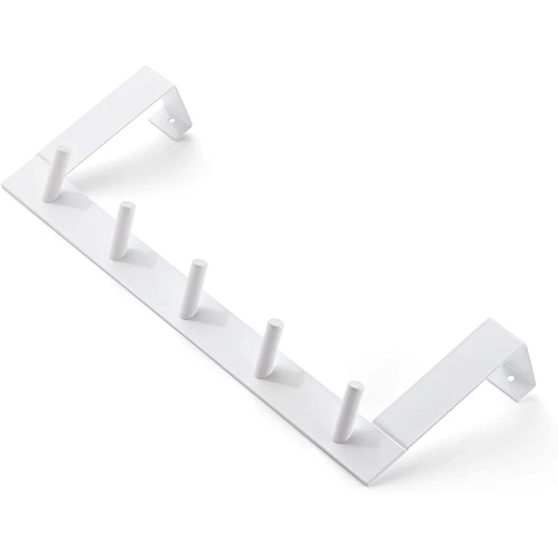 RAYEN Gancio da porta appendiabiti / 5 ganci / bianco