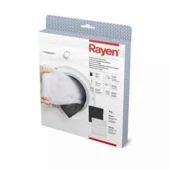RAYEN Set sacchetti per lavatrice 2 pezzi 50x40cm nero/bianco