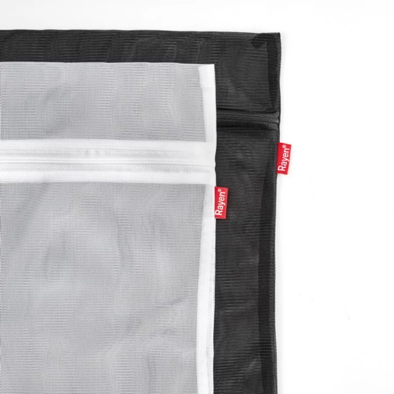 RAYEN Set sacchetti per lavatrice 2 pezzi 50x40cm nero/bianco