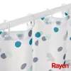 RAYEN Tenda doccia 180x200cm bianco/blu, poliestere