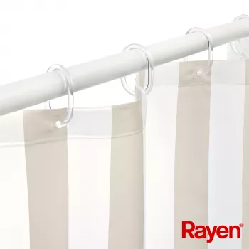 RAYEN Tenda doccia 180x200cm bianco/beige, PEVA