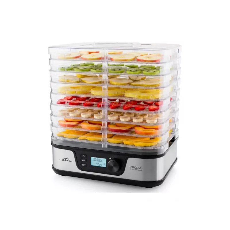 ETA Secca Premium ETA930190000 Essiccatore, 8 ripiani rettangolari, 380 W, argento