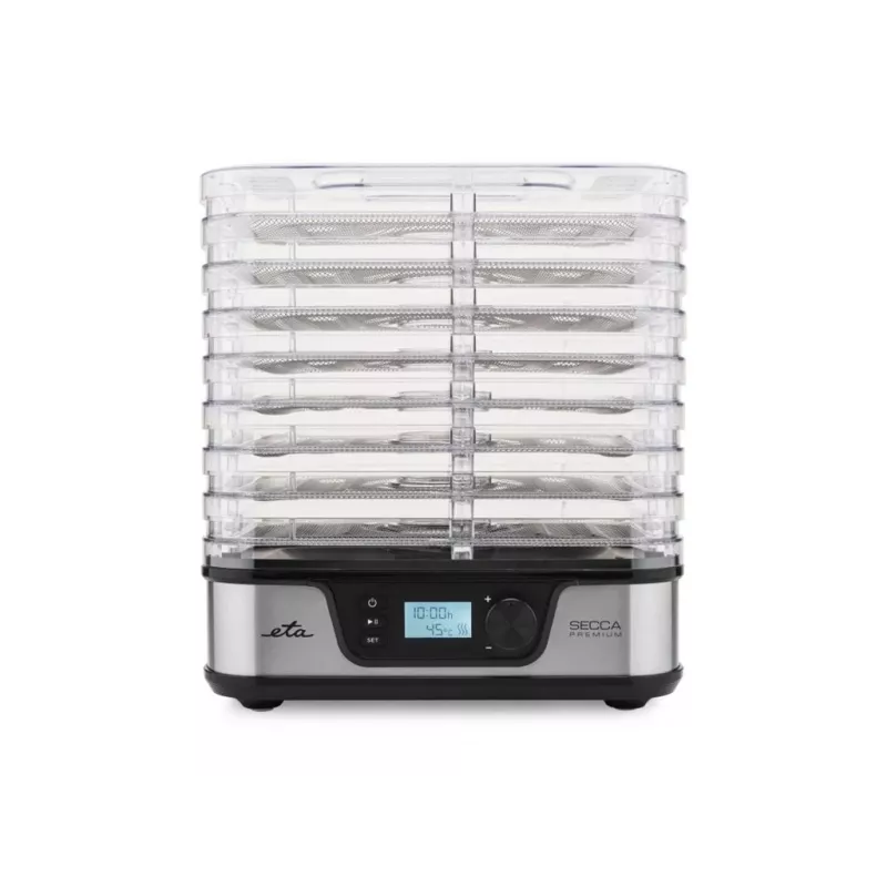 ETA Secca Premium ETA930190000 Essiccatore, 8 ripiani rettangolari, 380 W, argento