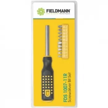 FIELDMANN FDS 1007-11R Set da 12 punte per cacciavite con impugnatura ergonomica, punte in acciaio cromo-vanadio, portapunte magnetico, taglio/croce/Pozi/Torx
