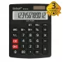 REBELL RE-8118-12 BX calcolatrice tascabile semi-desktop, LCD inclinato 12 cifre, Dual Power solare e batteria, nero