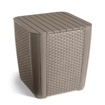 KETER tavolo da giardino/contenitore Luzon Flat Wicker beige