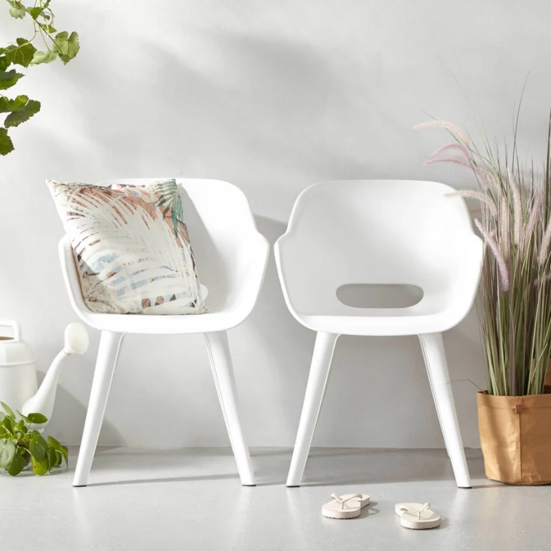 KETER sedie da giardino 2 pz. Akola bianco
