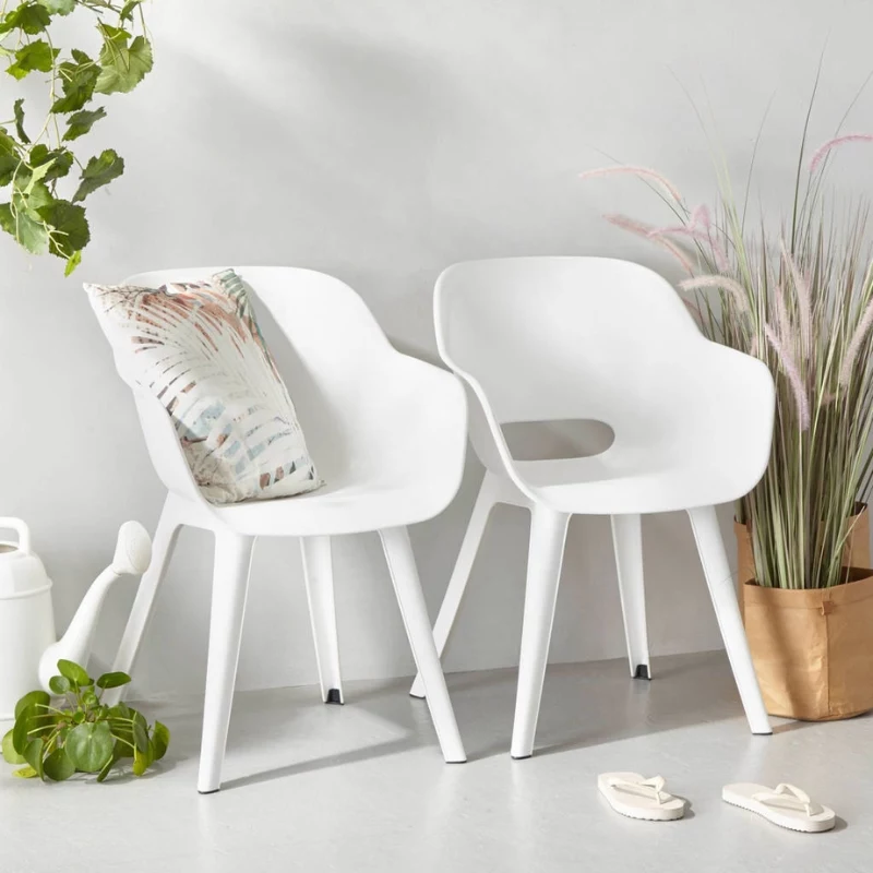 KETER sedie da giardino 2 pz. Akola bianco