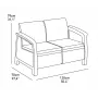 KETER divano da giardino doppio Corfu Love Seat marrone