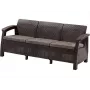 KETER Corfu Love Seat Max divano da giardino tre posti marrone