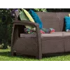 KETER Corfu Love Seat Max divano da giardino tre posti marrone