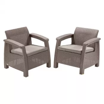 KETER sedie da giardino Corfu Duo Set beige