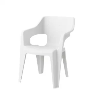 Keter Bilbao sedia da giardino con schienale basso bianco 29213634400