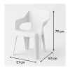Keter Bilbao sedia da giardino con schienale basso bianco 29213634400