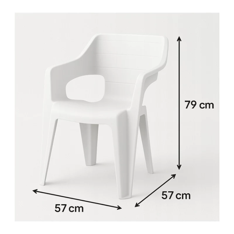 Keter Bilbao sedia da giardino con schienale basso bianco 29213634400
