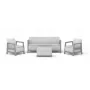 KETER set arredi da giardino Scandi Linea set 3 posti grigio chiaro/grigio acciaio scuro