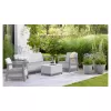 KETER set arredi da giardino Scandi Linea set 3 posti grigio chiaro/grigio acciaio scuro