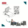KETER set arredi da giardino Scandi Linea set da balcone grigio ghiaia/beige chiaro
