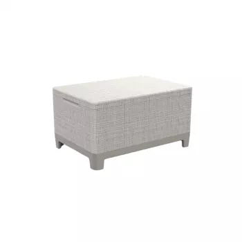 KETER tavolo da giardino/box contenitore Scandi Storage Table grigio ghiaia/beige chiaro