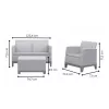 KETER set arredi da giardino Scandi Forma set 2 posti grigio chiaro/grigio acciaio scuro
