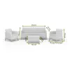 KETER set arredi da giardino Scandi Forma set 3 posti grigio chiaro/grigio acciaio scuro