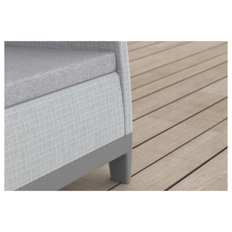 KETER set arredi da giardino Scandi Forma set da balcone grigio chiaro/grigio acciaio scuro