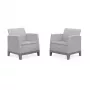 KETER sedie da giardino 2 pz. Scandi Form grigio chiaro/grigio acciaio scuro