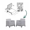 KETER sedie da giardino 2 pz. Scandi Form grigio chiaro/grigio acciaio scuro