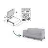 KETER divano da giardino due posti Scandi Form divano 3 posti grigio chiaro/grigio acciaio scuro