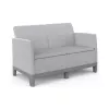 KETER divano da giardino due posti Scandi Form divano 2 posti grigio chiaro/grigio acciaio scuro