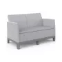 KETER divano da giardino due posti Scandi Form divano 2 posti grigio chiaro/grigio acciaio scuro