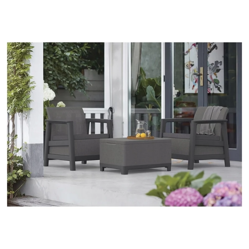 KETER set arredi da giardino Scandi Linea set da balcone grigio