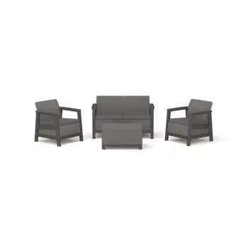 KETER set arredi da giardino Scandi Linea set 2 posti grigio