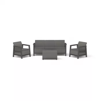KETER set arredi da giardino Scandi Linea set 3 posti grigio