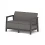 KETER divano da giardino due posti Scandi Linea divano 2 posti grigio