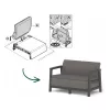 KETER divano da giardino due posti Scandi Linea divano 2 posti grigio