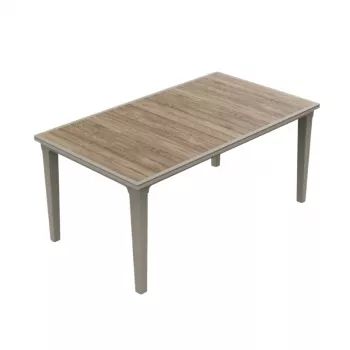 KETER tavolo da giardino Deco Futura tonalità frassino/beige