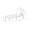 KETER Atlas lettino prendisole con imbottitura beige chiaro