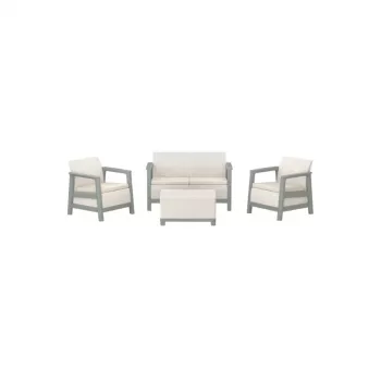 KETER set arredi da giardino Scandi Linea set 2 posti grigio ghiaia/verde salvia pietra