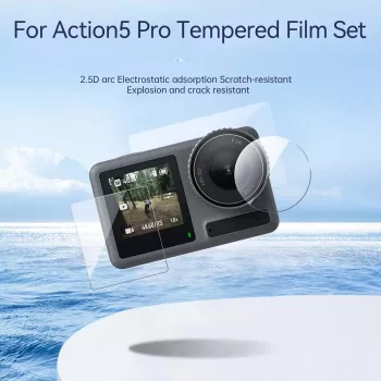 Protezione custodia per 2x display obiettivo DJI Osmo Action 5 Pro / Telesin S6-flm-10tdj