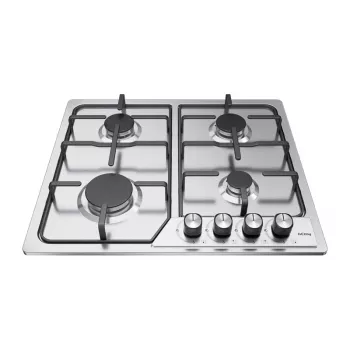 ISEASY MGBG-604C piano cottura a gas freestanding con forno 65L e grill, acciaio inox