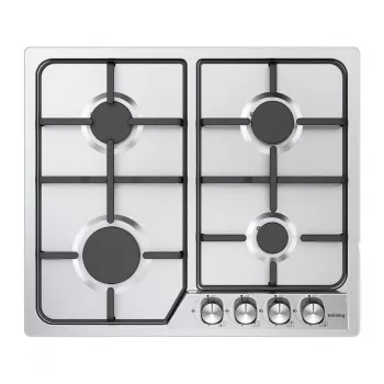 ISEASY MGBG-604C piano cottura a gas freestanding con forno 65L e grill, acciaio inox